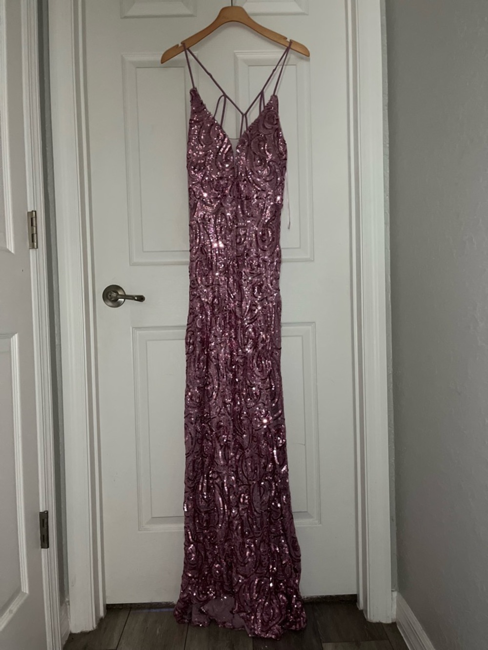 Morgan & Co. Rose Pink Sequin Gown / Prom dress